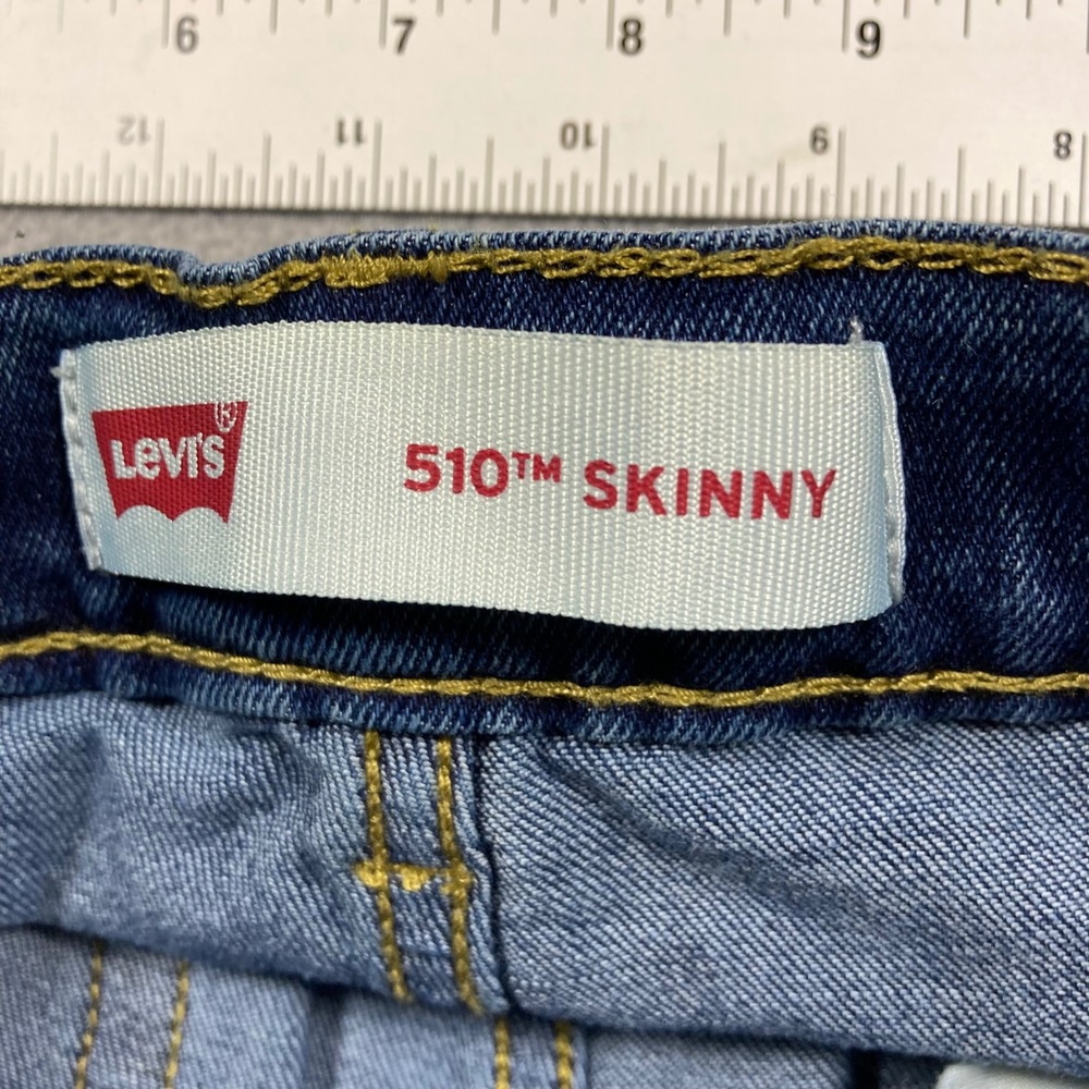Levi's Jeans Boys 14 Regular Blue Skinny 510 Medium Wash - Picture 5 of 9